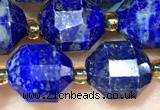 CNL1720 15 inches 9*10mm faceted lapis lazuli beads wholesale