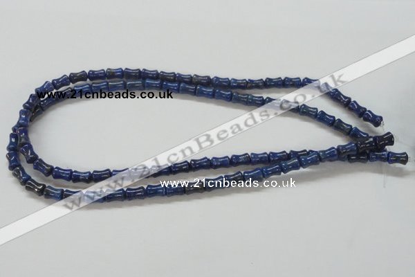 CNL238 15.5 inches 6*8mm bamboo shape natural lapis lazuli beads wholesale