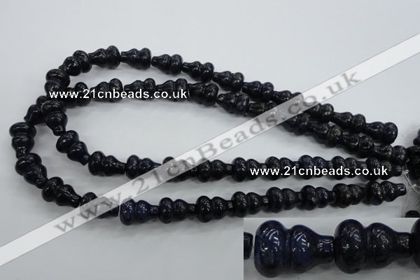 CNL916 15.5 inches 12*16mm calabash natural lapis lazuli beads