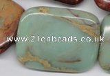 CNS115 15.5 inches 30*40mm rectangle natural serpentine jasper beads