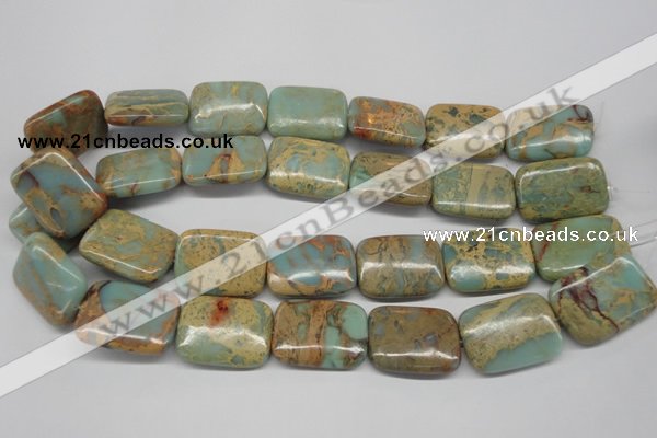 CNS151 15.5 inches 22*30mm rectangle natural serpentine jasper beads