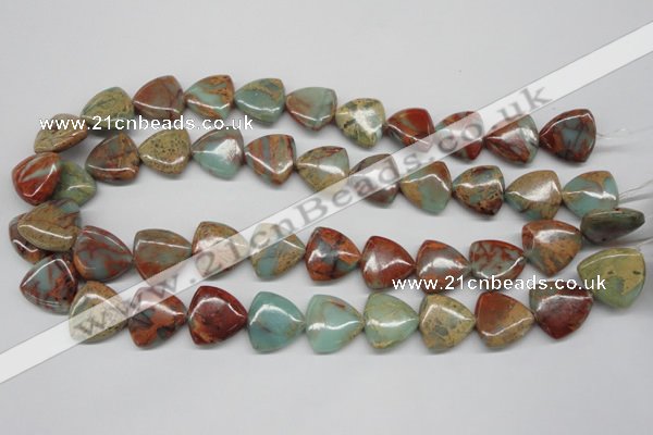 CNS185 15.5 inches 20*20mm triangle natural serpentine jasper beads