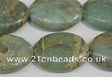 CNS242 15.5 inches 18*25mm oval natural serpentine jasper beads