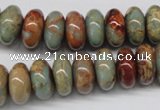 CNS75 15.5 inches 7*14mm rondelle natural serpentine jasper beads
