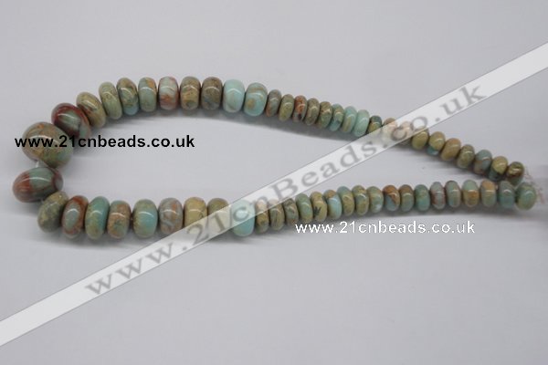 CNS78 5*10mm - 14*20mm rondelle natural serpentine jasper beads