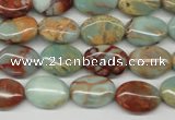 CNS90 15.5 inches 10*14mm oval natural serpentine jasper beads