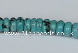 CNT10 16 inches 4*10mm rondelle natural turquoise beads wholesale