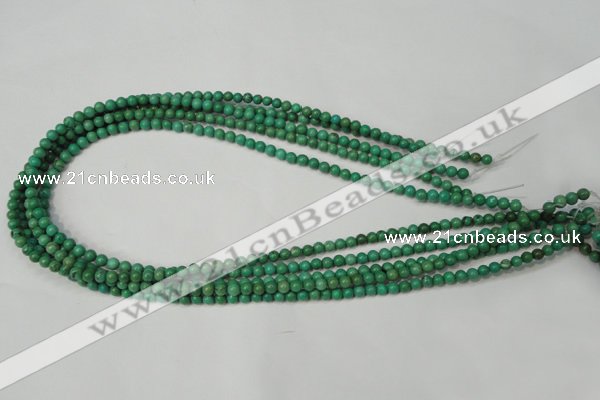 CNT350 15.5 inches 4mm round turquoise beads wholesale