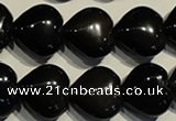 COB469 15.5 inches 14*14mm heart black obsidian beads wholesale