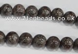 COB553 15.5 inches 10mm round red snowflake obsidian beads wholesale