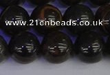 COB655 15.5 inches 14mm round gold black obsidian beads wholesale