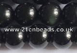 COB722 15.5 inches 8mm round black obsidian gemstone beads