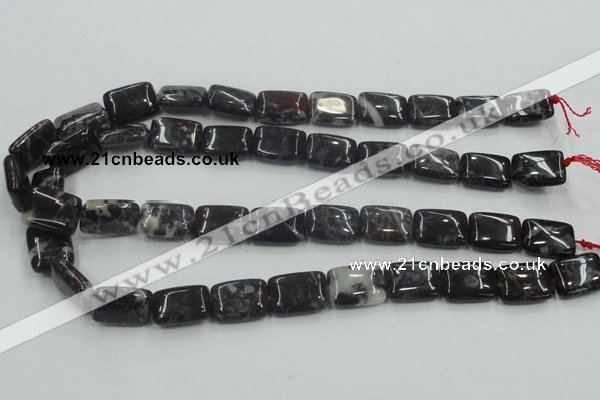 COJ05 15.5 inches 13*18mm rectangle blood jasper gemstone beads