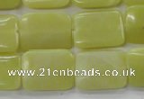 COJ108 15.5 inches 15*20mm rectangle olive jade beads wholesale
