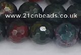 COJ314 15.5 inches 12mm faceted round Indian bloodstone beads