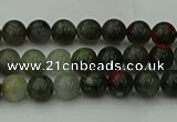 COJ450 15.5 inches 4mm round blood jasper beads wholesale