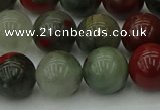 COJ454 15.5 inches 12mm round blood jasper beads wholesale
