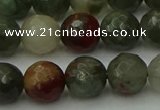 COJ464 15.5 inches 12mm faceted round blood jasper beads wholesale