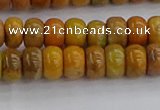 COJ611 15.5 inches 4*6mm rondelle orpiment jasper beads