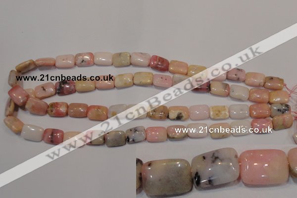 COP1032 15.5 inches 10*14mm rectangle natural pink opal gemstone beads