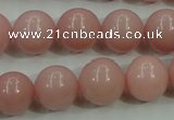 COP1215 15.5 inches 14mm round Chinese pink opal gemstone beads