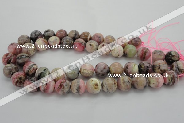 COP1255 15.5 inches 14mm round natural pink opal gemstone beads