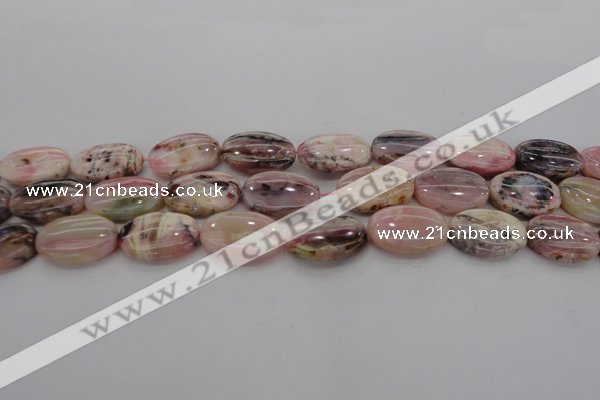 COP1276 15.5 inches 15*20mm oval natural pink opal gemstone beads