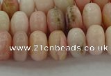 COP1287 15.5 inches 5*8mm rondelle natural pink opal beads