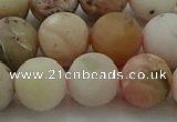 COP1334 15.5 inches 12mm round matte natural pink opal gemstone beads