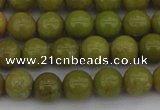 COP1401 15.5 inches 6mm round yellow opal gemstone beads