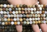 COP1566 15.5 inches 4mm round yellow moss opal beads wholesale