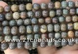 COP1581 15.5 inches 10mm round Australia brown green opal beads
