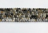 COP1609 15.5 inches 6mm faceted round moss opal beads