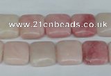 COP161 15.5 inches 12*12mm square pink opal gemstone beads wholesale