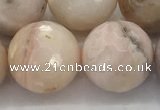 COP1717 15.5 inches 18mm faceted round natural pink opal beads