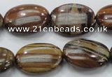 COP233 15.5 inches 18*25mm oval natural brown opal gemstone beads