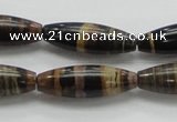 COP242 15.5 inches 10*30mm rice natural brown opal gemstone beads