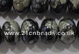 COP473 15.5 inches 13*18mm rondelle natural grey opal gemstone beads