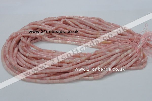 COP58 15.5 inches 4*7mm column natural pink opal gemstone beads