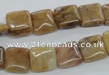 COP704 15.5 inches 12*12mm square wooden opal gemstone beads