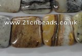 COP705 15.5 inches 20*20mm square wooden opal gemstone beads
