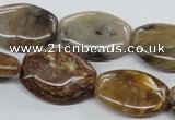 COP710 15.5 inches 18*25mm flat drum wooden opal gemstone beads