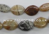COP711 15.5 inches 10*15mm marquise wooden opal gemstone beads