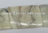 COP818 15.5 inches 25*35mm flat tube natural African opal beads