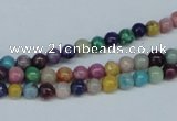 COP851 15.5 inches 4mm round dyed African opal gemstone beads