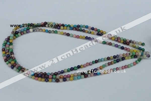 COP851 15.5 inches 4mm round dyed African opal gemstone beads