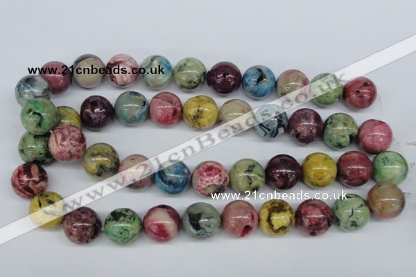 COP858 15.5 inches 18mm round dyed African opal gemstone beads