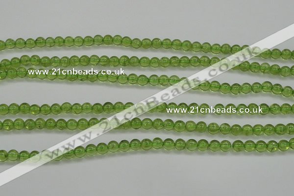 COQ202 15.5 inches 4mm - 5mm round natural olive quartz beads