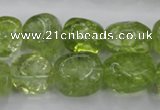 COQ23 16 inches 12*14mm nugget dyed olive quartz beads wholesale