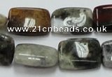 COS22 15.5 inches 15*20mm rectangle ocean stone beads wholesale